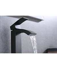 Phying Single Handle Waterfall Bathroom Vanity Sink Faucet