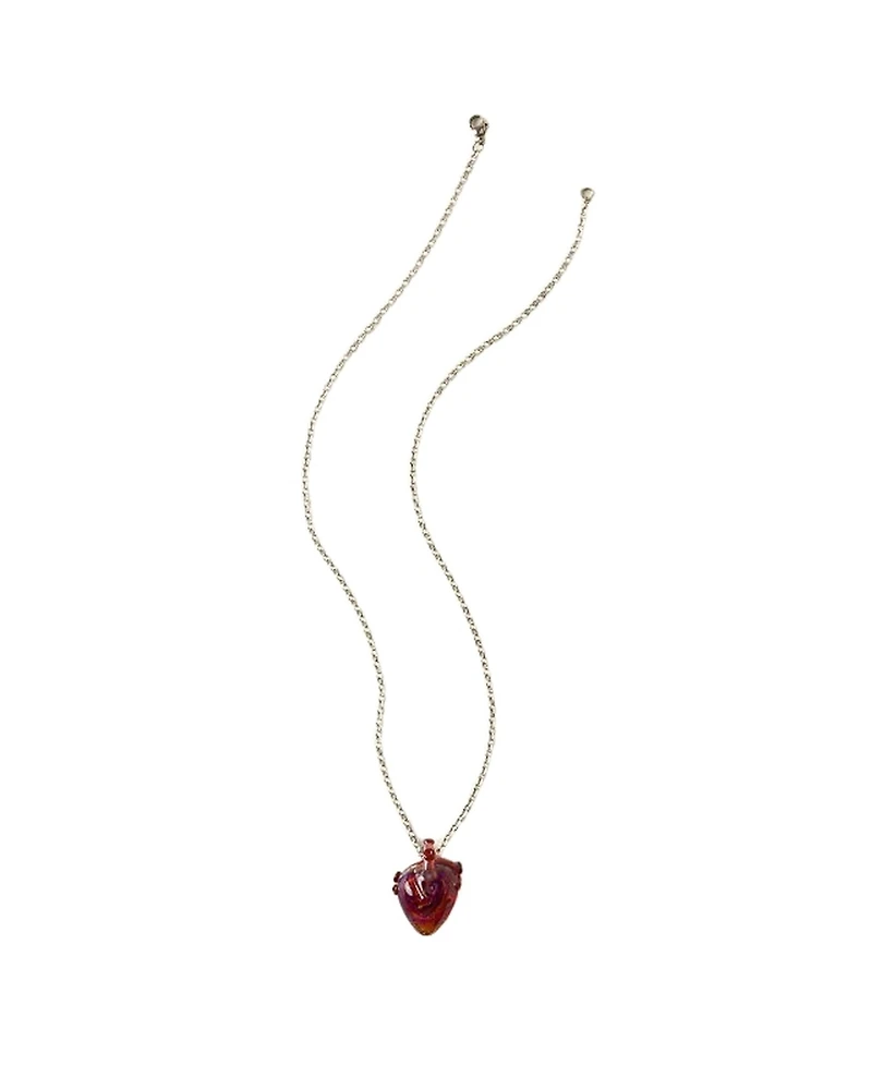 Uncommon Goods Anatomical Glass Heart Necklace