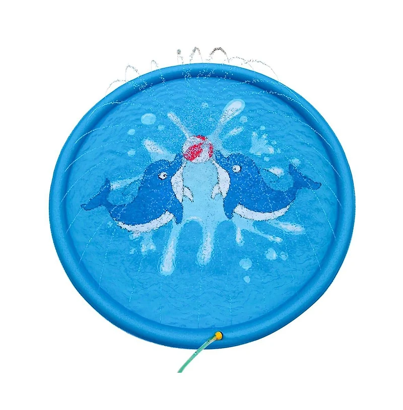 Cowin Splash Pad 67" Sprinkler Play Mat Kid Dog Pad Sprinkler Pool Backyard Water Mat