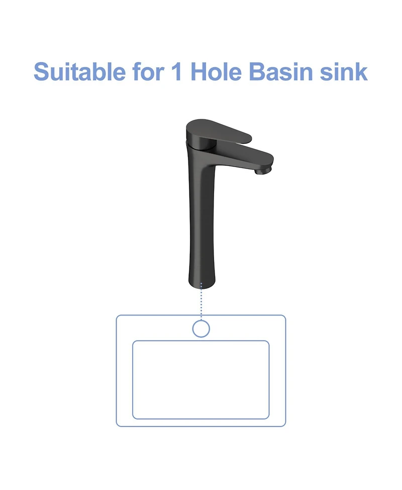 Phying Oil-Rubbed Bronze Vessel Sink Faucet Single Handle Tall Bathroom Sink Faucet Vanity Bathroom Faucet