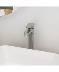 Phying Brushed Nickel Vessel Sink Faucet Single Handle Tall Bathroom Sink Faucet Vanity Bathroom Faucet