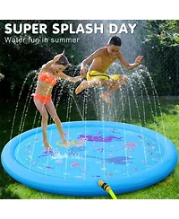 Aofar 60" Sprinkler Splash Pad Pool Play Mat Mermaid