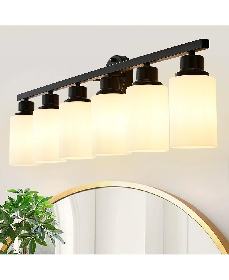 Midola 6-Light Wall Lamps with Glass Shades (No Bulbs) Sconce Lighting for Bedroom Living Room