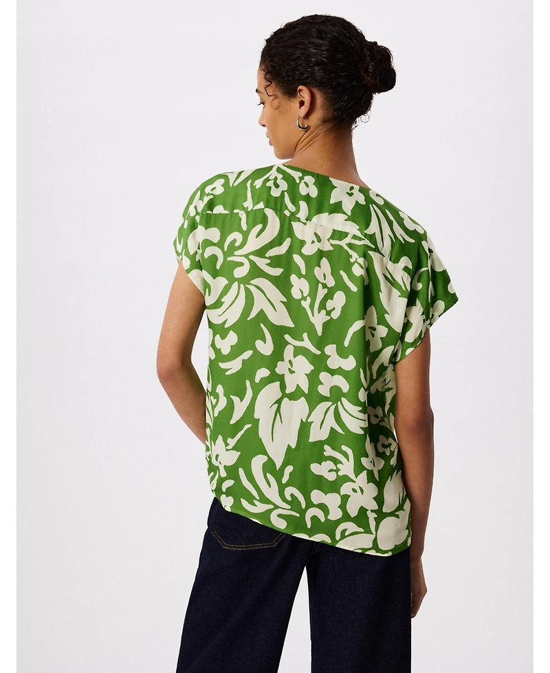 Whistles Women's Floral Keyhole Blouse