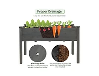 Wooden Raised Vegetable Garden Bed Elevated Grow Planter