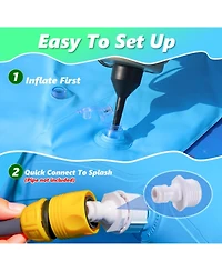 Aofar Splash Pad Sprinkler Dog Kids Inflatable Water Play Mat Pool Fountain