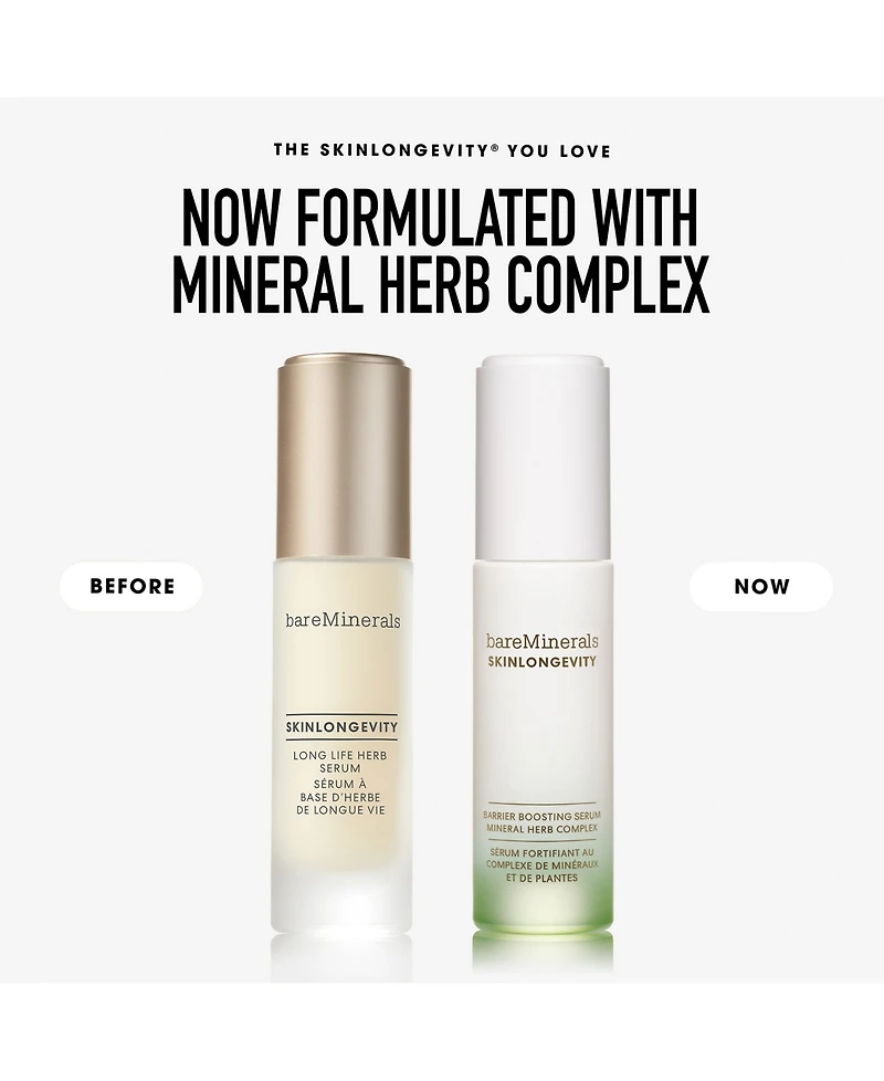 bareMinerals Skinlongevity Nourishing Barrier Boosting Serum, 3.3 oz.