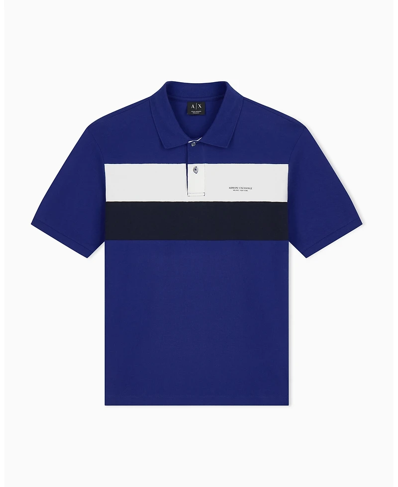 A|X Armani Exchange Men's Pique Color Block Polo Shirt