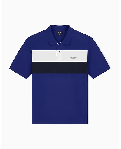 A|X Armani Exchange Men's Pique Color Block Polo Shirt