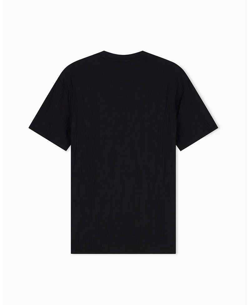 A|X Armani Exchange Men's All Over Logo Mercersized Cotton T-Shirt
