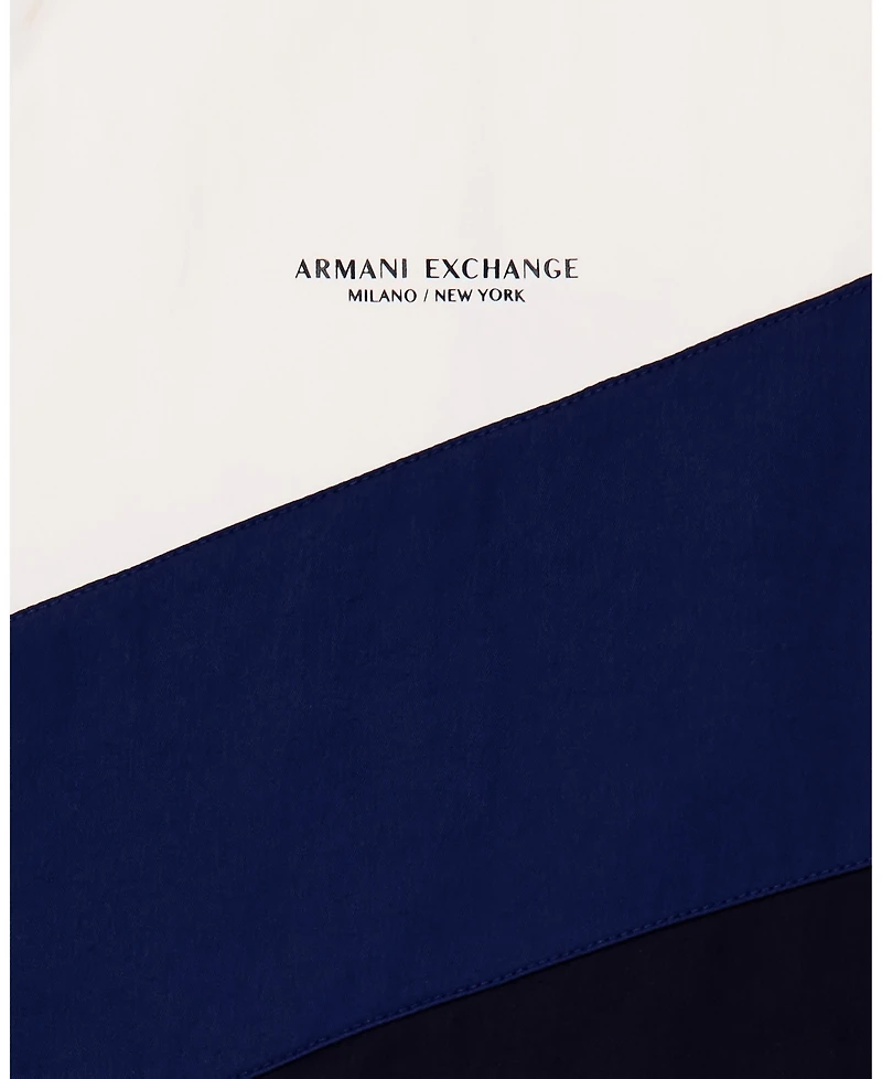 A|X Armani Exchange Men's Nylon Chevron Color Block Jacket