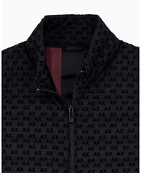 A|X Armani Exchange Men's All Over Logo Flocked Down Vest