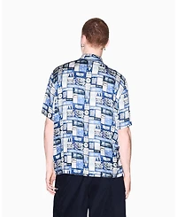 A|X Armani Exchange Men's Viscose All Over Print Woven Shirt
