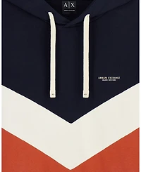 A|X Armani Exchange Men's Chevron Color Block Hoodie