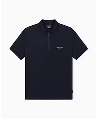 A|X Armani Exchange Men's Short Sleeves Zip Cotton Polo Shirt