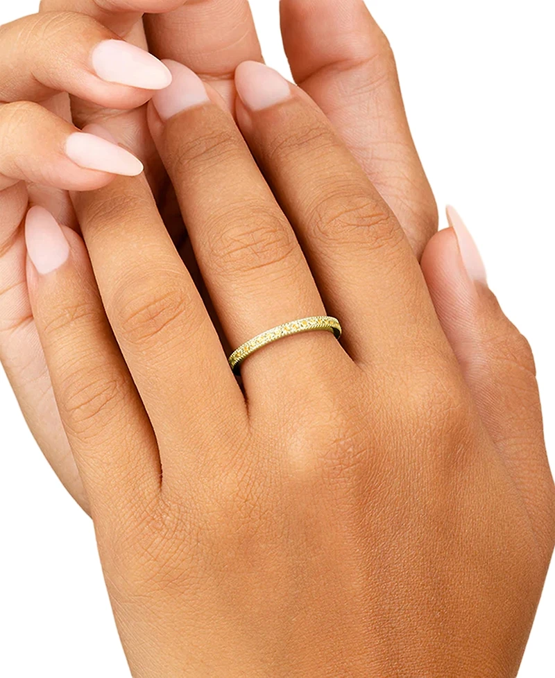 Sterling Forever 2.5mm Thin Cubic Zirconia Band Ring