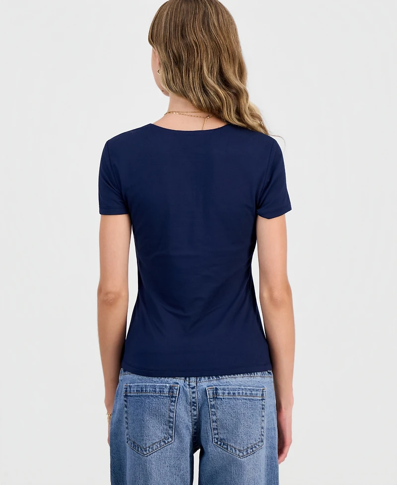 Hippie Rose Juniors' Crewneck Short-Sleeve T-Shirt