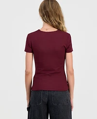 Hippie Rose Juniors' Crewneck Short-Sleeve T-Shirt