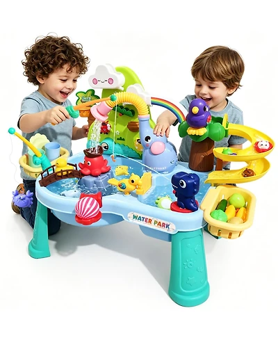 Gnuadz Water Table Sensory Sand Electric Pump Elephant Sprinkler Fishing Toy