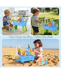Gnuadz Water Table Kids Pump Activity Pool Play Sink Fishing