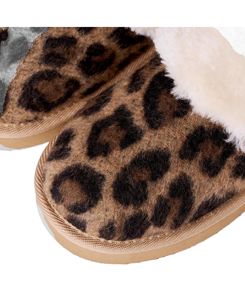 Minnetonka Women's Chesney Patterned Faux Fur Slippers