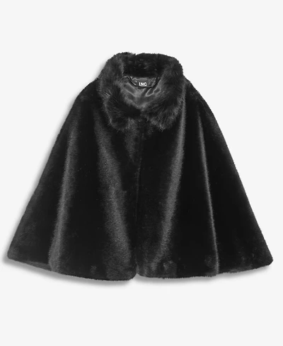 I.n.c. International Concepts Women's Faux-Fur Curve Topper with Faux-Fur Collar, Macy's Exclusive