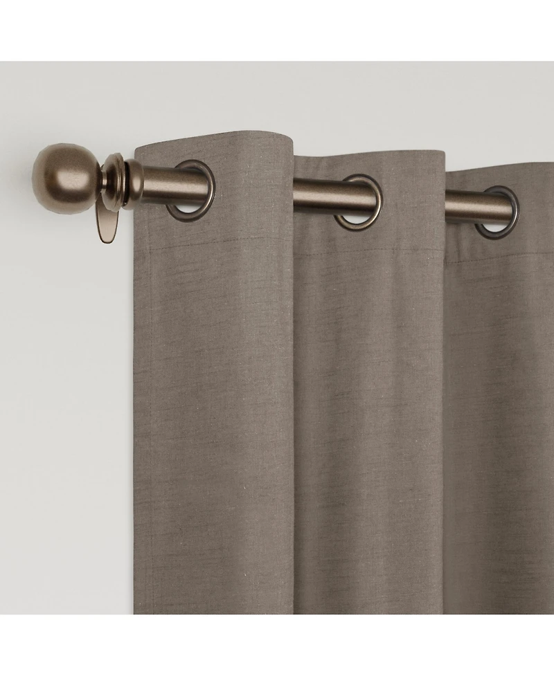 Linen Slub Blackout Grommet Pair (2 Panels