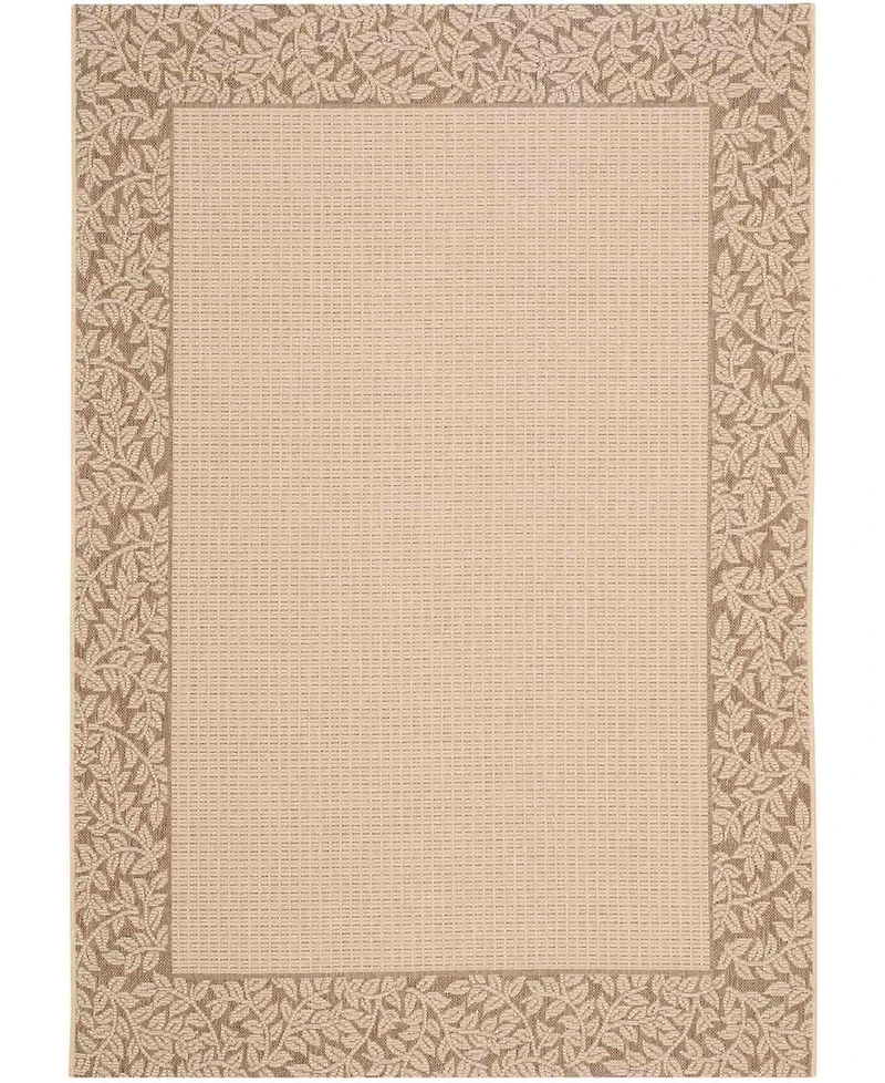 Safavieh Courtyard CY0727 Natural and Brown 5'3" x 7'7" Outdoor Area Rug