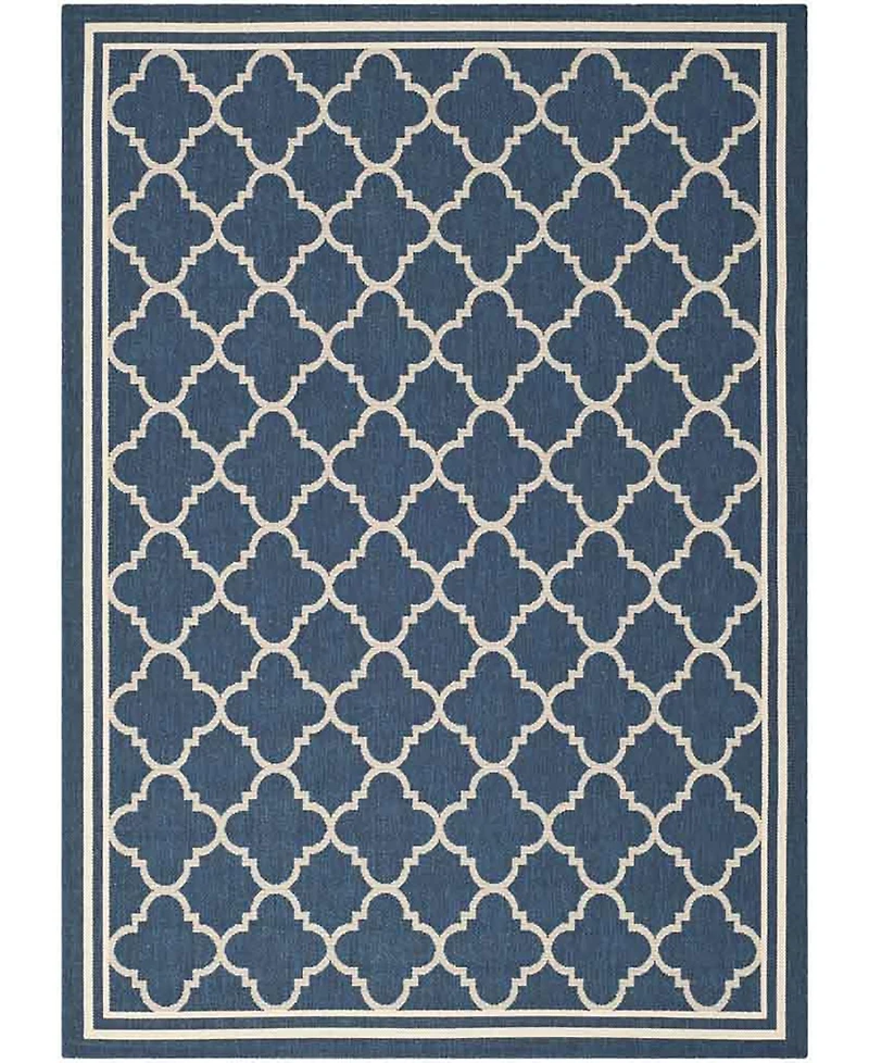 Safavieh Courtyard CY6918 Navy and Beige 8' x 11' Sisal Weave Outdoor Area Rug