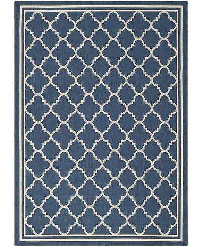 Safavieh Courtyard CY6918 Navy and Beige 8' x 11' Sisal Weave Outdoor Area Rug