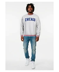 Champion Men's Heather Gray Chicago Cubs Reverse Weave Sweatshirt