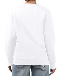 G-iii 4Her by Carl Banks Women's White San Diego Padres Collage Team Graphic Fleece Pullover Hoodie