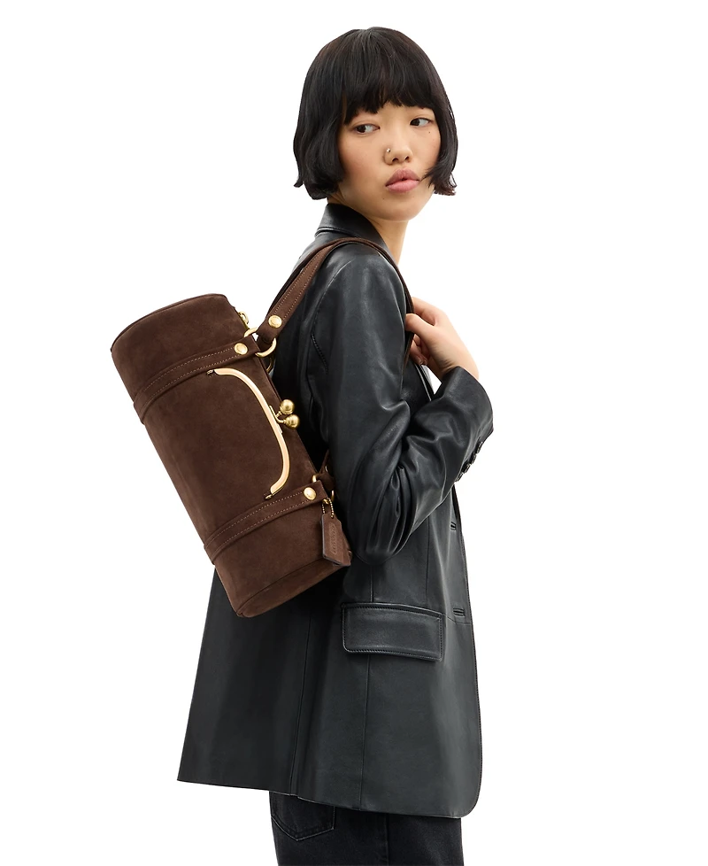Coach Originals Kisslock Small Zip-Top Barrel Bag