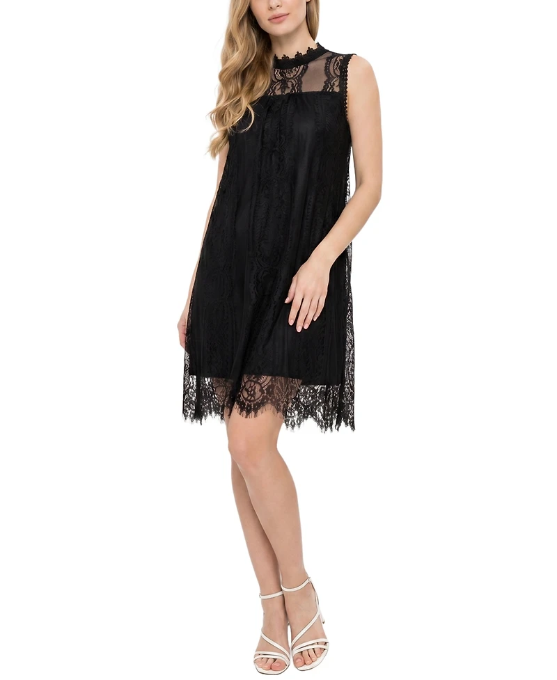 Ny Collection Women's Sleeveless Lace Dress