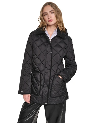 Dkny Women's Quilted Barn Coat