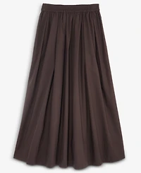 On 34th Women's Pull-On Cotton Poplin Midi Skirt