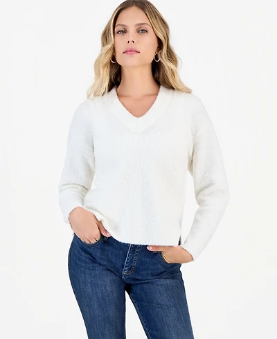 I.n.c. International Concepts Petite Boucle V-Neck Sweater, Macy's Exclusive