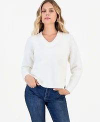 I.n.c. International Concepts Petite Boucle V-Neck Sweater, Macy's Exclusive