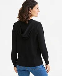 Style & Co Women's Waffle-Knit Relaxed-Fit Hoodie, Macy's Exclusive