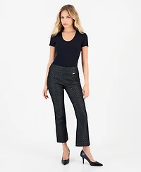 I.n.c. International Concepts Petite Jacquard Bootcut Pull-On Pants, Macy's Exclusive