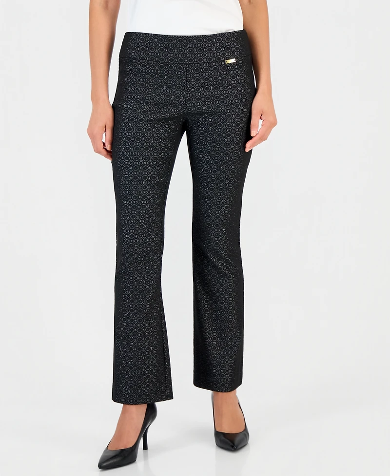 I.n.c. International Concepts Petite Jacquard Pull-On Bootcut Pants, Macy's Exclusive
