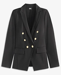I.n.c. International Concepts Petite Double-Breasted Fitted Stretch Ponte Blazer, Macy's Exclusive