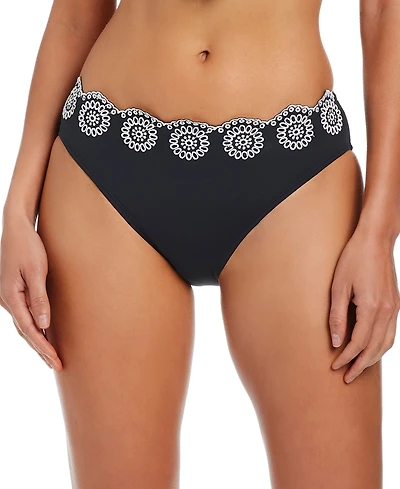 Bleu by Rod Beattie Women's Eyelet Full Coverage Hipster Swim Bottoms