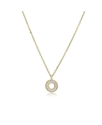 The Lovery Baguette Cz Circle Necklace 14K Gold Plated Sterling Silver