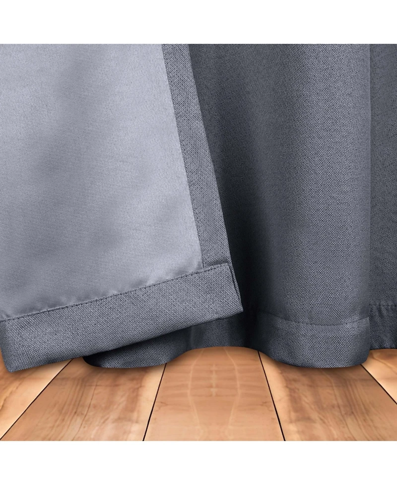 Superior Linen Semi Blackout Rod Pocket Washable Room Darkening Curtains