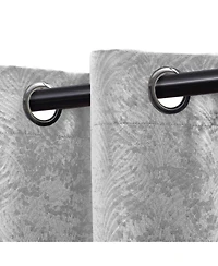 Superior Wave Geometric Polyester Washable Room Darkening Curtain Panels