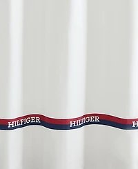 Tommy Hilfiger Th Logo Stripe Printed Shower Curtain, 72" x 72"