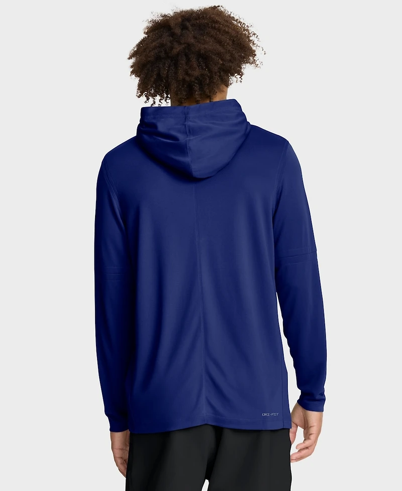 Nike Men's Royal Los Angeles Dodgers Authentic Collection Dri-fit Long Sleeve Hoodie