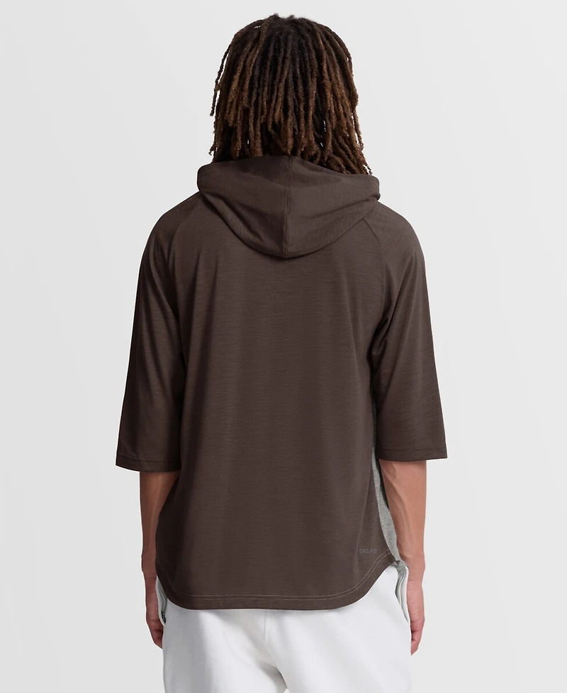 Nike Men's Gray San Diego Padres Authentic Collection Flux Dri-fit Raglan 3/4-Sleeve Hoodie