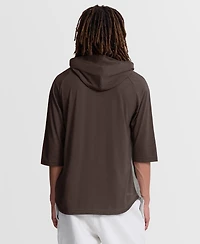 Nike Men's Gray San Diego Padres Authentic Collection Flux Dri-fit Raglan 3/4-Sleeve Hoodie